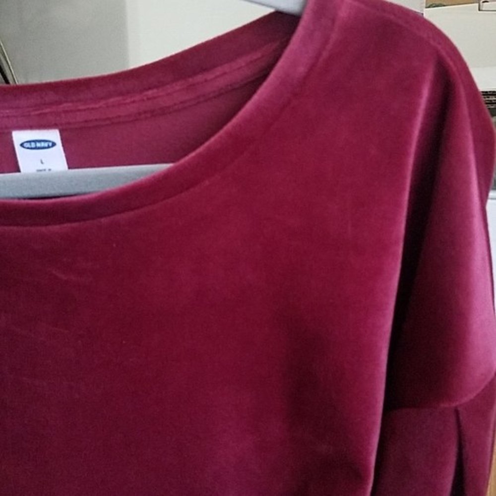 Old navy velour blouse size large - Picture 7 of 7